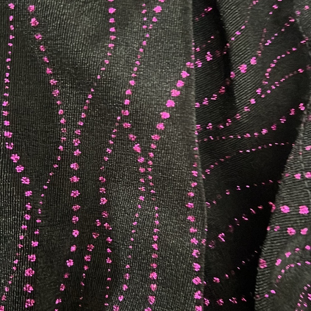 Briggs New York Women’s Black Pink Glitter Top 3/4 Sleeve Size Large - Picture 5 of 5